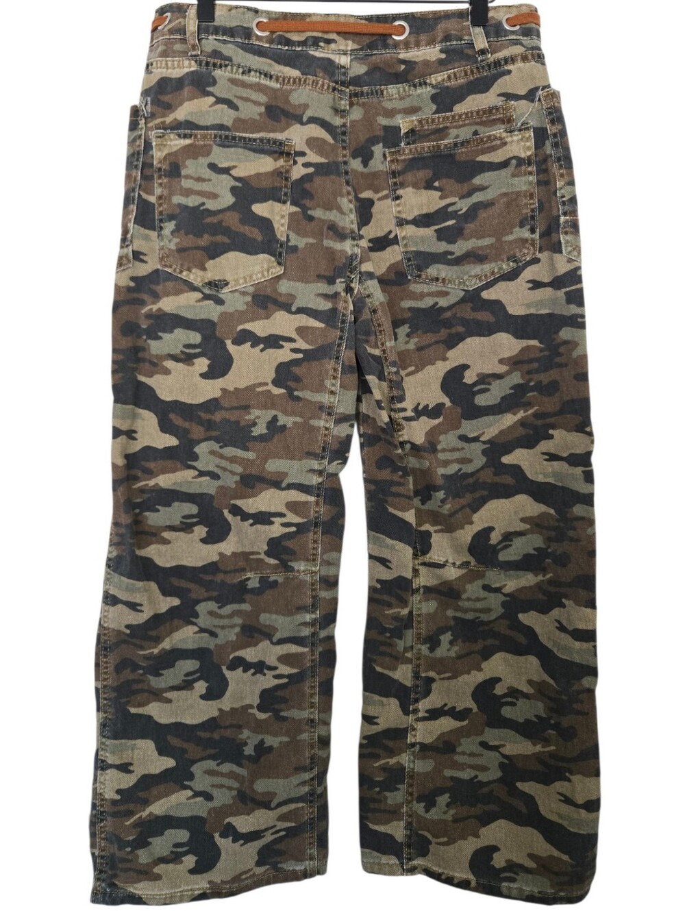 🪖 HME Camo Wide Leg Utility Pants | Size XL | Drawstring Waist | Cargo Style - Picture 4 of 6